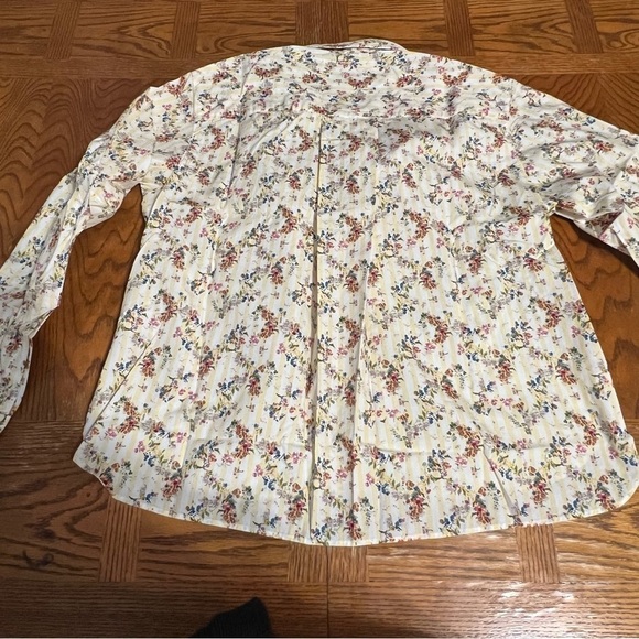 NEW Frank & Eileen Silvio Floral Stripe Untuckable Button Up Shirt Sz L Prairie - Picture 10 of 13